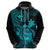 Hawaii Hoodie Turtle Mix Polynesian Plumeria Turquoise Version LT14 - Polynesian Pride