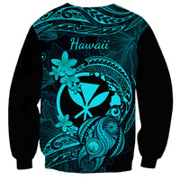 hawaii-sweatshirt-turtle-mix-polynesian-plumeria-turquoise-version