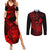 hawaii-couples-matching-summer-maxi-dress-and-long-sleeve-button-shirts-turtle-mix-polynesian-plumeria-red-version