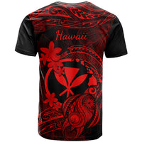 Hawaii T Shirt Turtle Mix Polynesian Plumeria Red Version LT14 - Polynesian Pride