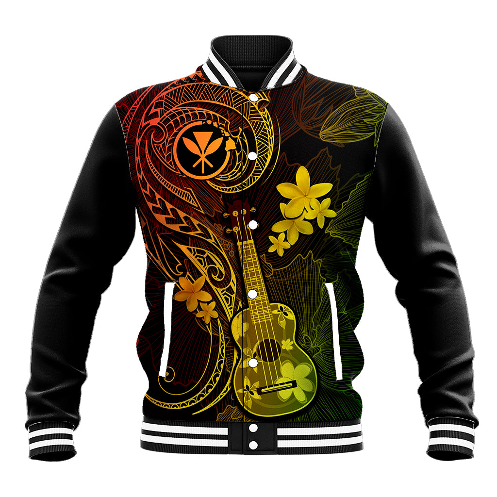 hawaii-baseball-jacket-ukulele-mix-polynesian-plumeria-reggae-version