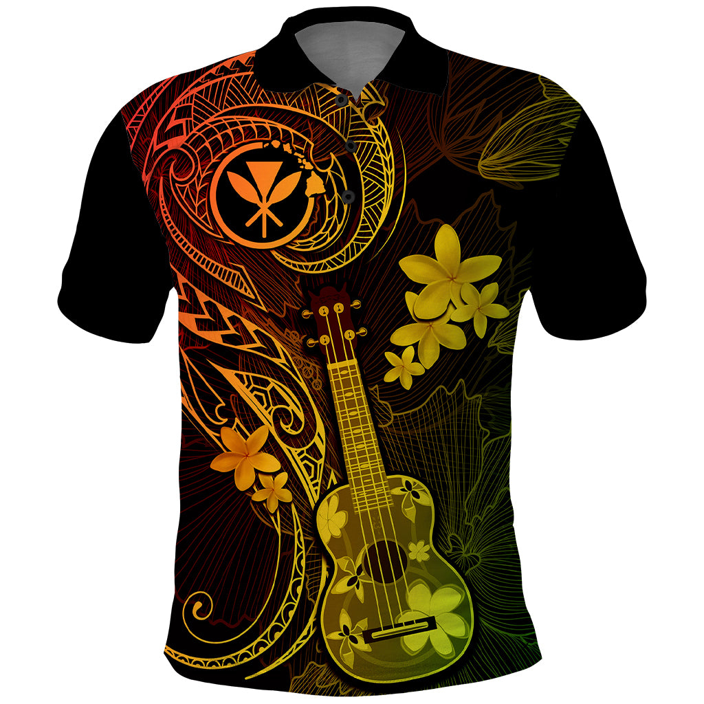 Hawaii Polo Shirt Ukulele Mix Polynesian Plumeria Reggae Version LT14 Reggae - Polynesian Pride