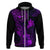 Hawaii Hoodie Ukulele Mix Polynesian Plumeria Purple Version LT14 Zip Hoodie Purple - Polynesian Pride