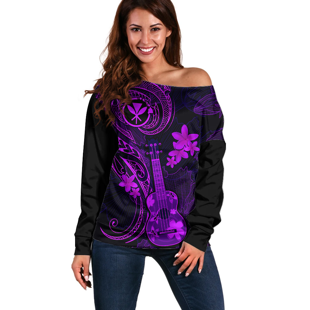 hawaii-off-shoulder-sweater-ukulele-mix-polynesian-plumeria-purple-version