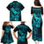 Hawaii Family Matching Puletasi Dress and Hawaiian Shirt Ukulele Mix Polynesian Plumeria Turquoise Version LT14 - Polynesian Pride