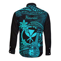 hawaii-long-sleeve-button-shirt-ukulele-mix-polynesian-plumeria-turquoise-version