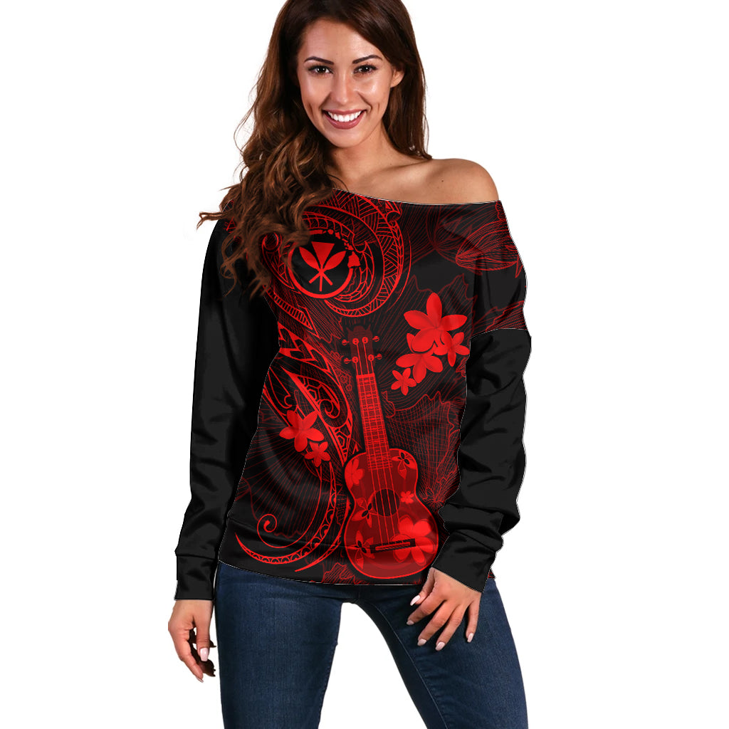 hawaii-off-shoulder-sweater-ukulele-mix-polynesian-plumeria-red-version