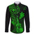 hawaii-family-matching-off-shoulder-long-sleeve-dress-and-hawaiian-shirt-ukulele-mix-polynesian-plumeria-green-version