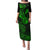 Hawaii Family Matching Puletasi Dress and Hawaiian Shirt Ukulele Mix Polynesian Plumeria Green Version LT14 Mom's Dress Green - Polynesian Pride