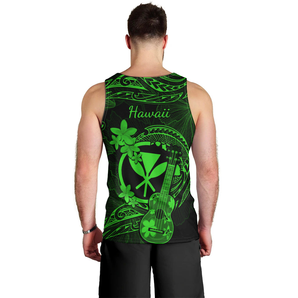 hawaii-men-tank-top-ukulele-mix-polynesian-plumeria-green-version