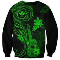 hawaii-sweatshirt-ukulele-mix-polynesian-plumeria-green-version
