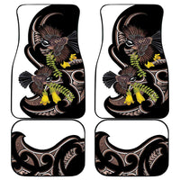 New Zealand Valentines Day Car Mats Piwakawaka Lovers Maori Koru Tattoo - Polynesian Pride