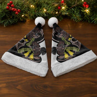 New Zealand Valentines Day Christmas Santa Hat Piwakawaka Lovers Maori Koru Tattoo - Polynesian Pride