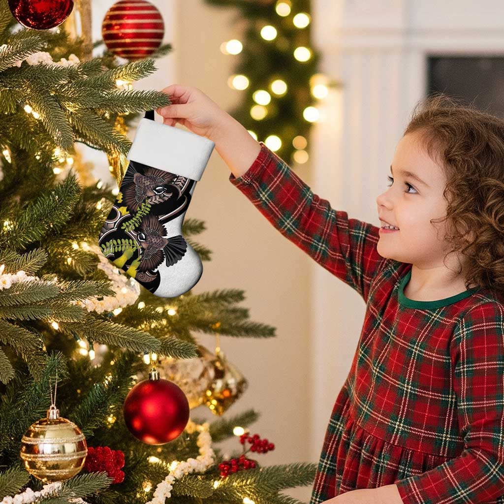 New Zealand Valentines Day Christmas Stocking Piwakawaka Lovers Maori Koru Tattoo - Polynesian Pride