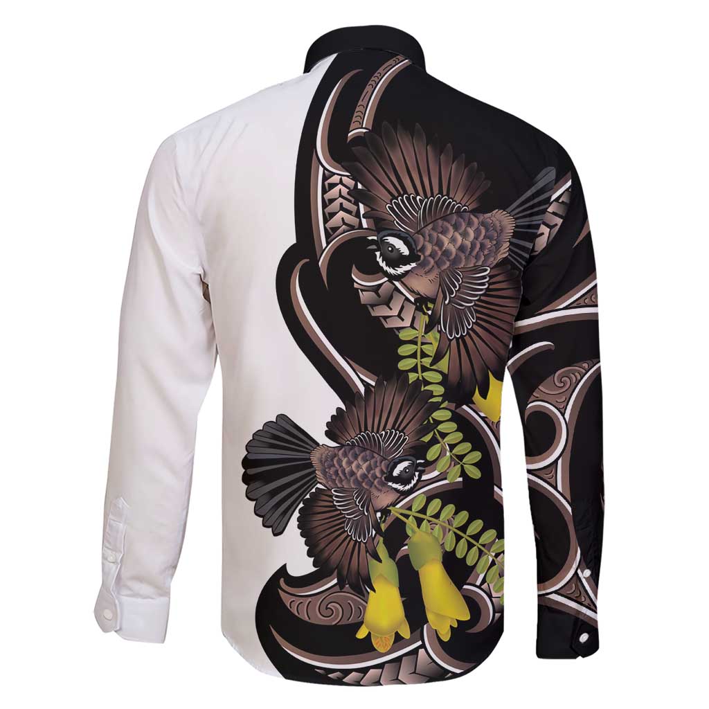 New Zealand Valentines Day Family Matching Short Sleeve Bodycon Dress and Hawaiian Shirt Piwakawaka Lovers Maori Koru Tattoo LT14 - Polynesian Pride