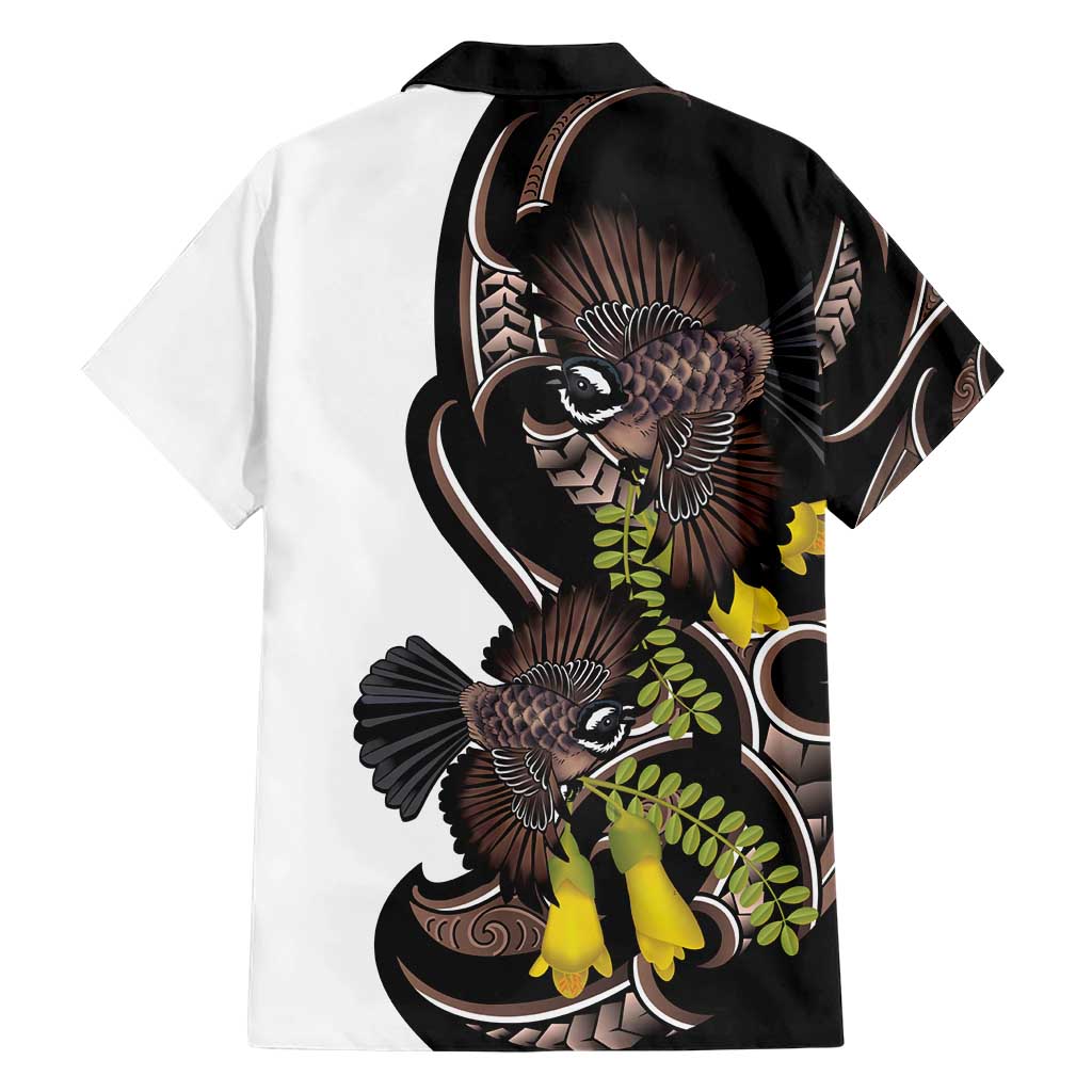 New Zealand Valentines Day Hawaiian Shirt Piwakawaka Lovers Maori Koru Tattoo - Polynesian Pride