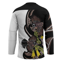 New Zealand Valentines Day Hockey Jersey Piwakawaka Lovers Maori Koru Tattoo LT14 - Polynesian Pride