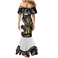 New Zealand Valentines Day Mermaid Dress Piwakawaka Lovers Maori Koru Tattoo - Polynesian Pride