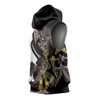 New Zealand Valentines Day Sleeveless Hoodie Piwakawaka Lovers Maori Koru Tattoo LT14 - Polynesian Pride