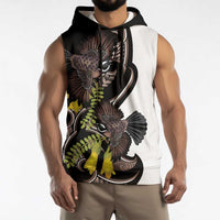 New Zealand Valentines Day Sleeveless Hoodie Piwakawaka Lovers Maori Koru Tattoo LT14 - Polynesian Pride