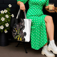 New Zealand Valentines Day Tote Bag Piwakawaka Lovers Maori Koru Tattoo - Polynesian Pride