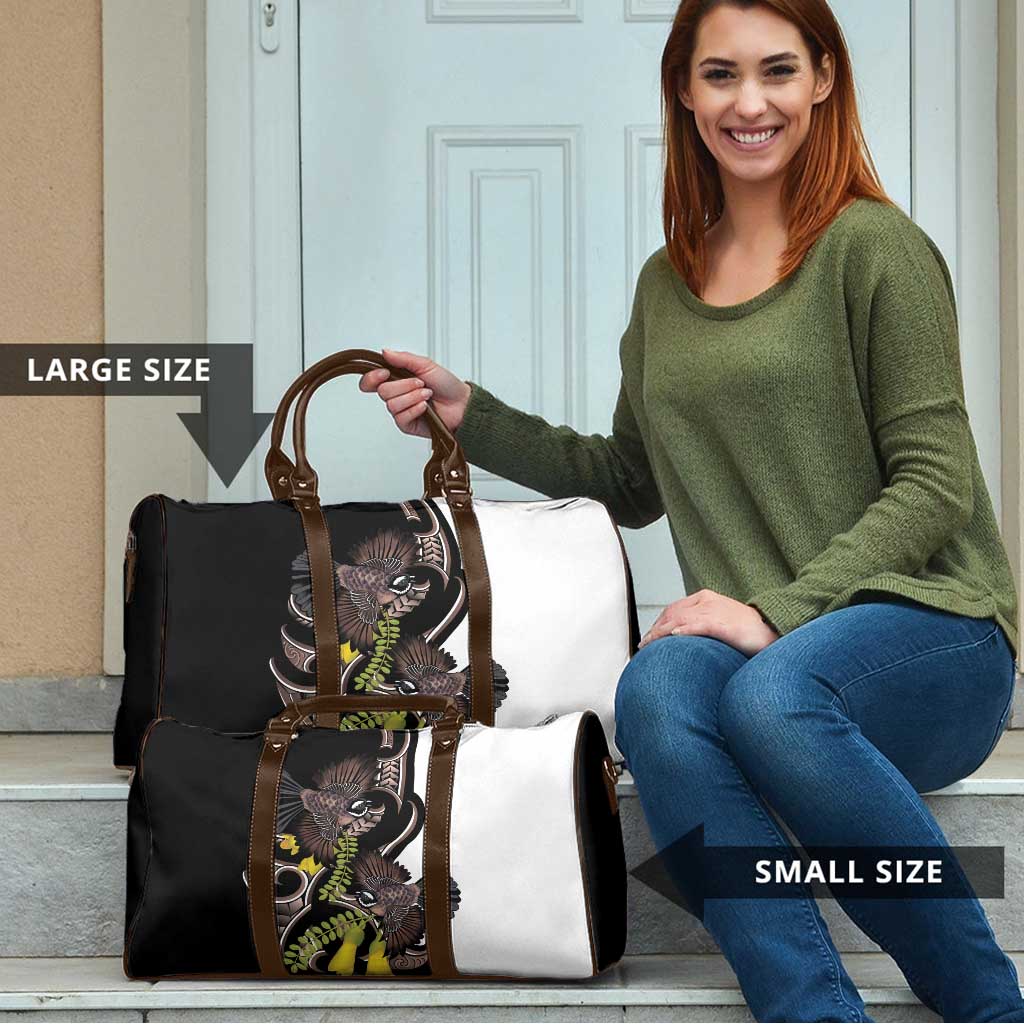New Zealand Valentines Day Travel Bag Piwakawaka Lovers Maori Koru Tattoo - Polynesian Pride