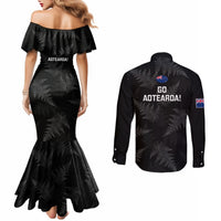 New Zealand Silver Fern Rugby Couples Matching Mermaid Dress and Long Sleeve Button Shirts 2023 Go Aotearoa Champions World Cup LT14 - Polynesian Pride