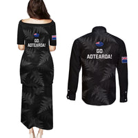 New Zealand Silver Fern Rugby Couples Matching Puletasi Dress and Long Sleeve Button Shirts 2023 Go Aotearoa Champions World Cup LT14 - Polynesian Pride