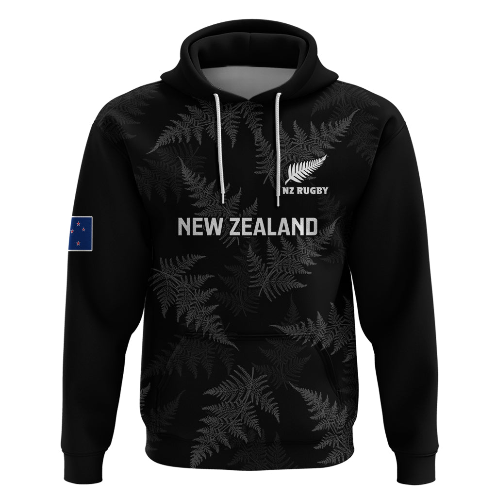 New Zealand Silver Fern Rugby Hoodie 2023 Go Aotearoa Champions World Cup LT14 Black - Polynesian Pride