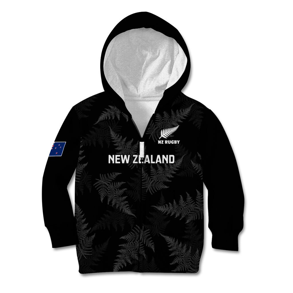 Personalised New Zealand Silver Fern Rugby Kid Hoodie 2023 Go Aotearoa World Cup LT14 - Polynesian Pride