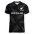 New Zealand Silver Fern Rugby Women V Neck T Shirt 2023 Go Aotearoa Champions World Cup LT14 Female Black - Polynesian Pride