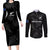 Custom New Zealand Silver Fern Rugby Couples Matching Long Sleeve Bodycon Dress and Long Sleeve Button Shirts 2023 Go Aotearoa Champions World Cup LT14 Black - Polynesian Pride