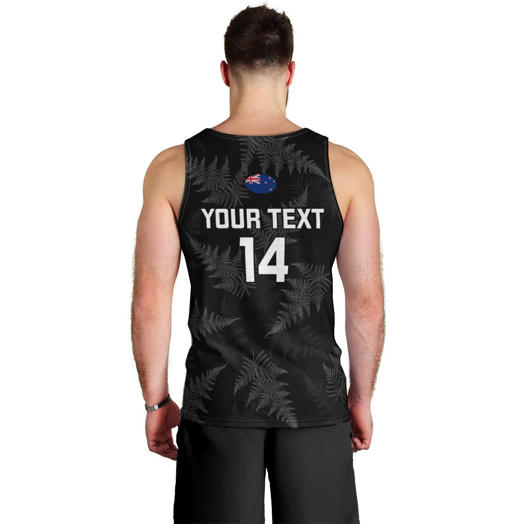 Custom New Zealand Silver Fern Rugby Men Tank Top 2023 Go Aotearoa Champions World Cup LT14 - Polynesian Pride