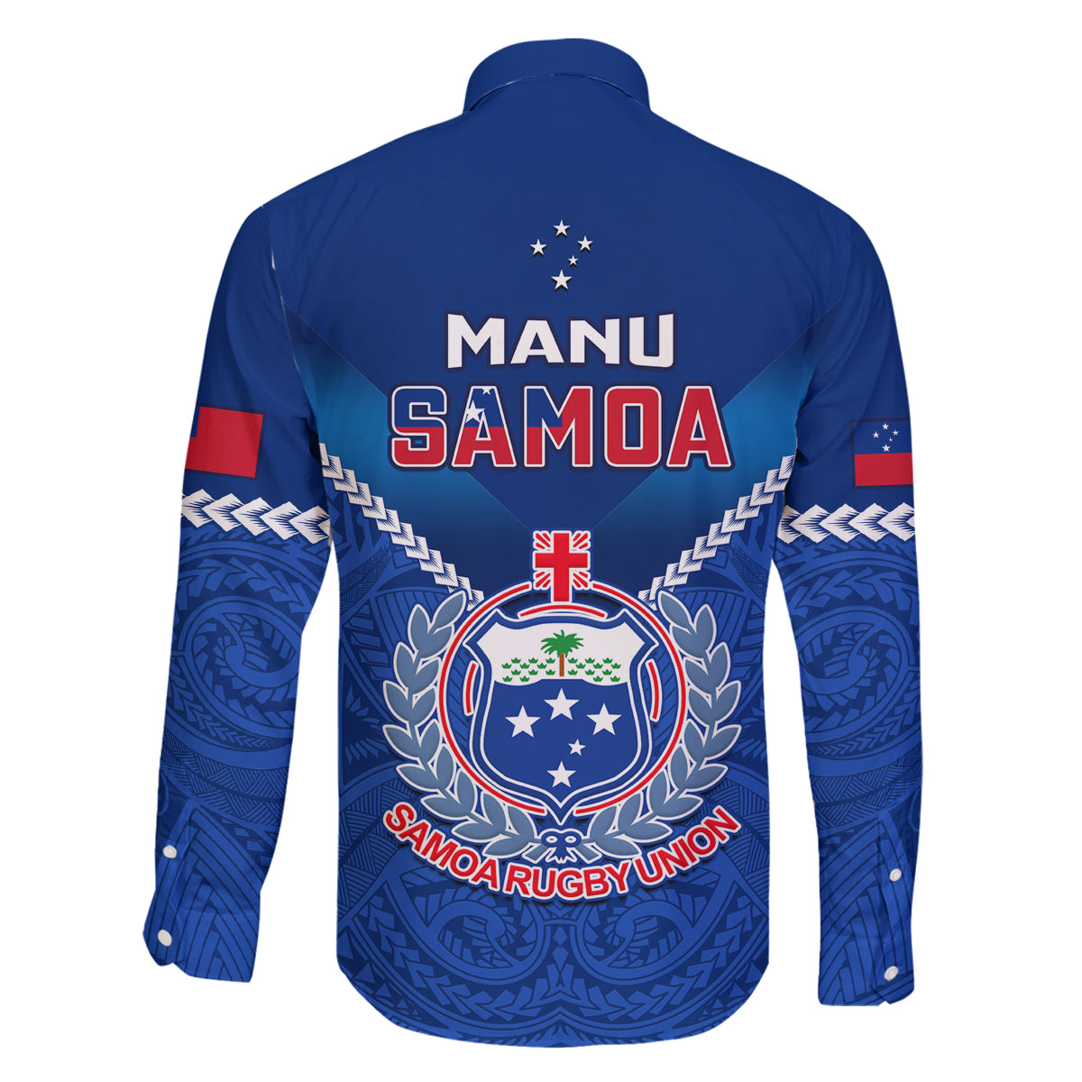 Samoa Rugby Family Matching Long Sleeve Bodycon Dress and Hawaiian Shirt 2023 Go Manu Samoa LT14 - Polynesian Pride