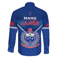 Samoa Rugby Family Matching Off Shoulder Long Sleeve Dress and Hawaiian Shirt 2023 Go Manu Samoa LT14 - Polynesian Pride
