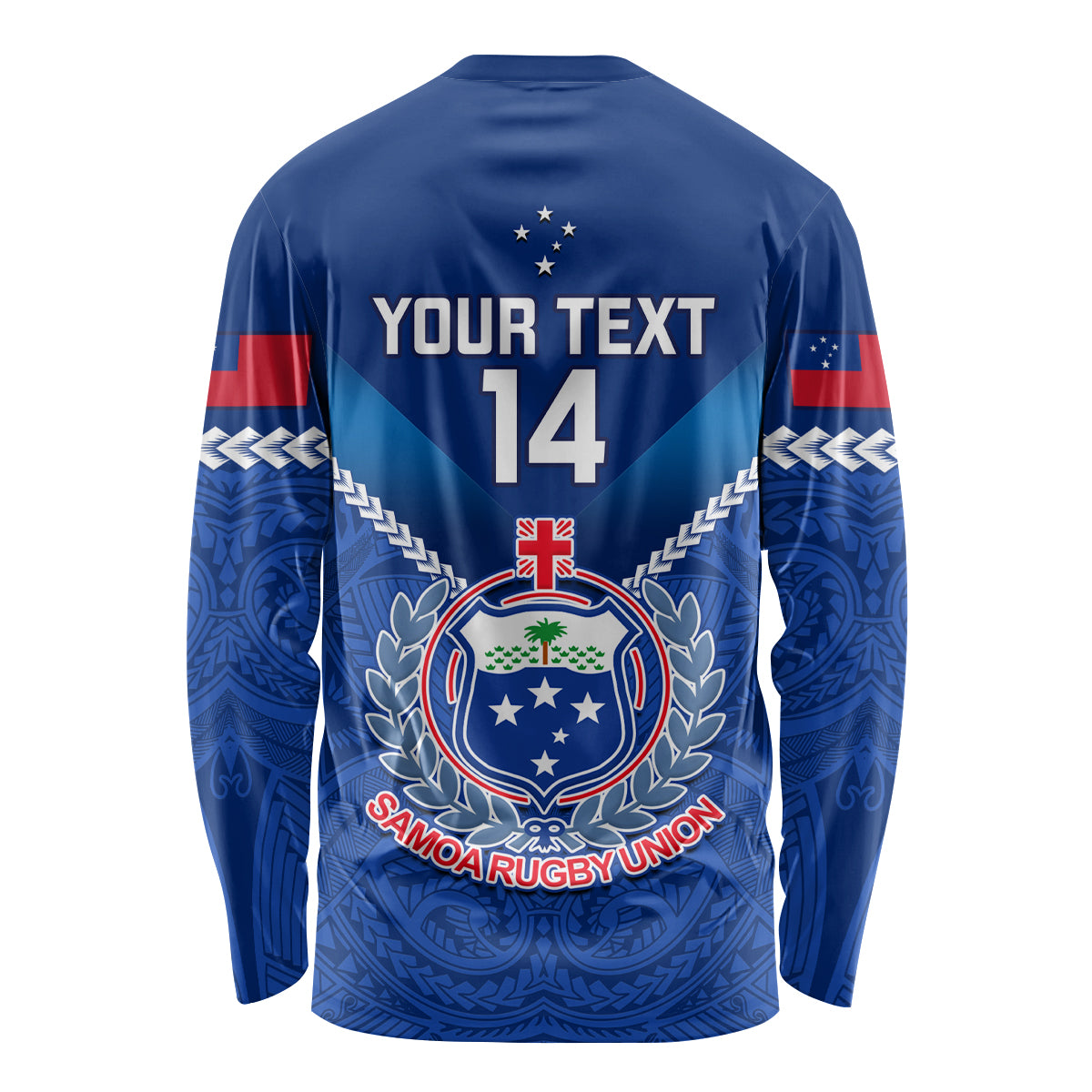 Custom Samoa Rugby Long Sleeve Shirt 2023 Go Manu Samoa LT14 - Polynesian Pride