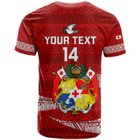 Custom Tonga Rugby T Shirt 2023 Ikale Tahi Tongan Ngatu Pattern LT14 - Polynesian Pride