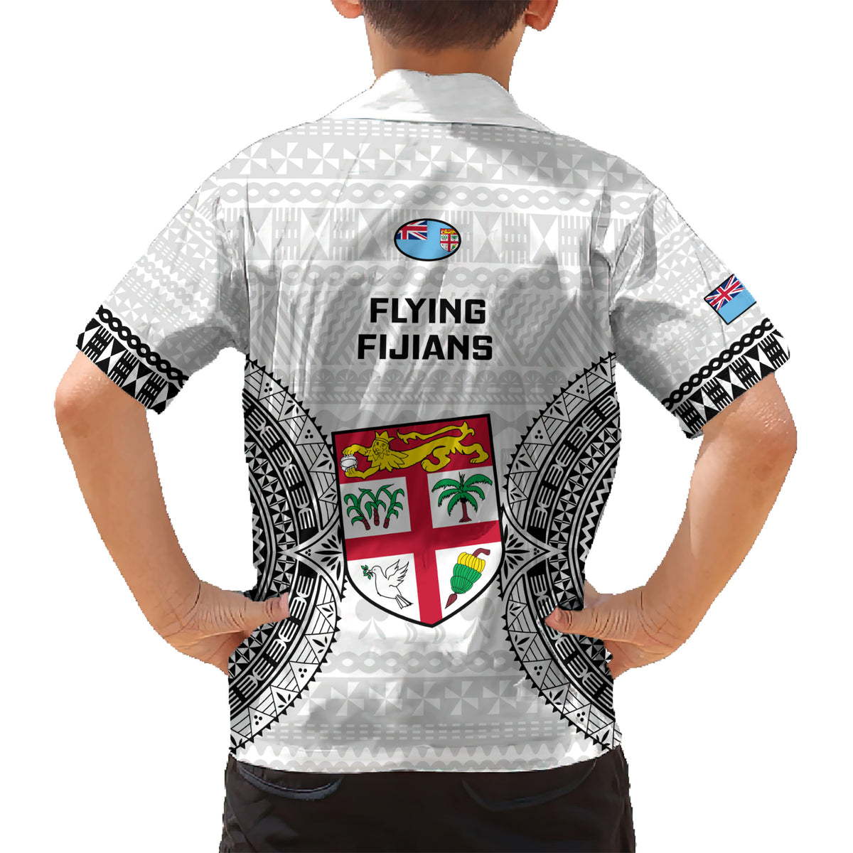 Fiji Rugby Kid Hawaiian Shirt 2023 Go Champions World Cup Fijian Tapa Pattern LT14 - Polynesian Pride