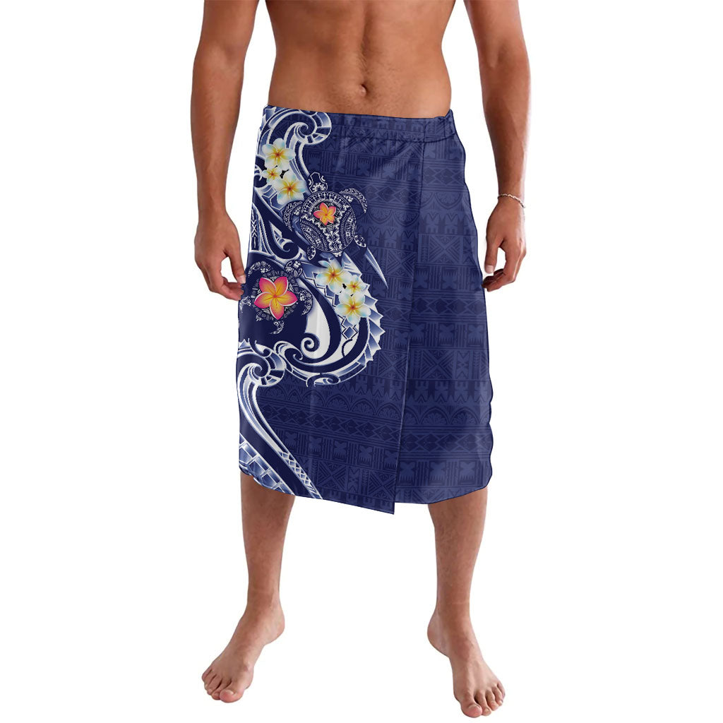Bula Fiji Tapa Turtle Lavalava Plumeria Fijian Masi Vonu Midnight Blue