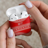 Mate Ma'a Tonga 2026 Rugby AirPods Case Go Champions Tongan Ngatu Pattern LT14 - Polynesian Pride