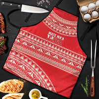 Mate Ma'a Tonga 2026 Rugby Apron Go Champions Tongan Ngatu Pattern LT14 Red - Polynesian Pride