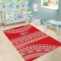 Mate Ma'a Tonga 2026 Rugby Area Rug Go Champions Tongan Ngatu Pattern LT14 - Polynesian Pride
