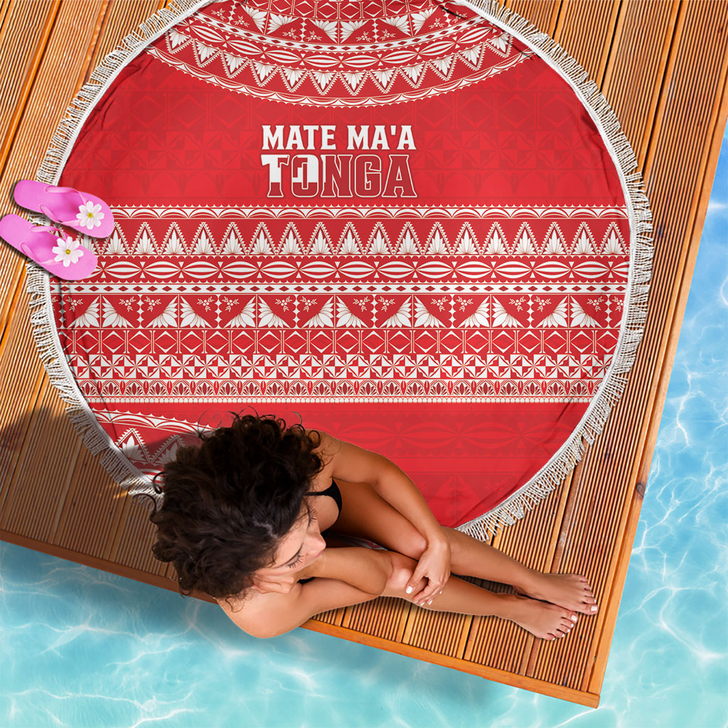 Mate Ma'a Tonga 2026 Rugby Beach Blanket Go Champions Tongan Ngatu Pattern LT14 - Polynesian Pride
