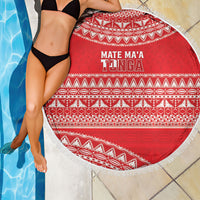 Mate Ma'a Tonga 2026 Rugby Beach Blanket Go Champions Tongan Ngatu Pattern LT14 - Polynesian Pride