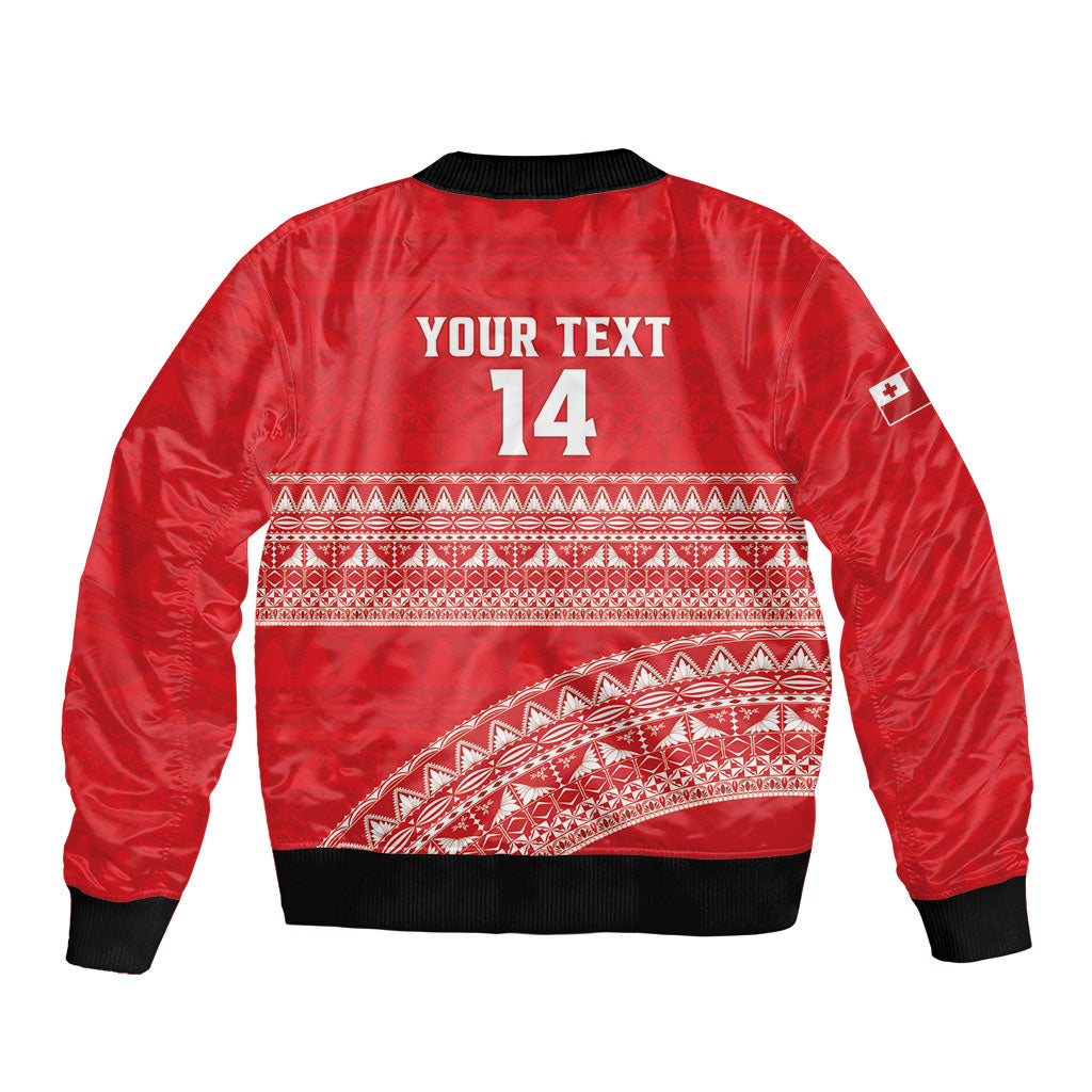 Mate Ma'a Tonga 2026 Rugby Custom Bomber Jacket Go Champions Tongan Ngatu Pattern LT14 - Polynesian Pride