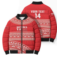 Mate Ma'a Tonga 2026 Rugby Custom Bomber Puffer Jacket Go Champions Tongan Ngatu Pattern LT14 - Polynesian Pride