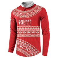 Mate Ma'a Tonga 2026 Rugby Custom Button Sweatshirt Go Champions Tongan Ngatu Pattern LT14 - Polynesian Pride