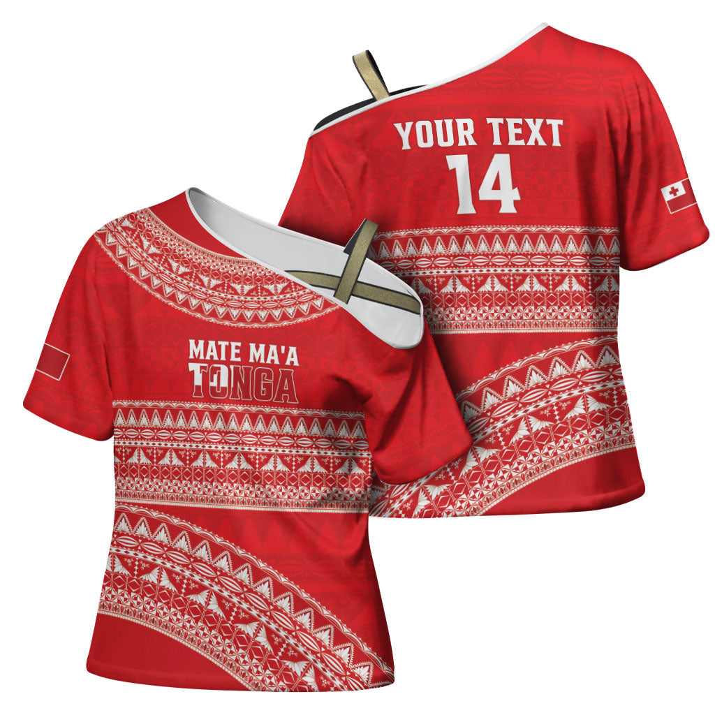 Mate Ma'a Tonga 2026 Rugby Custom Cross Shoulder Shirt Go Champions Tongan Ngatu Pattern LT14 - Polynesian Pride