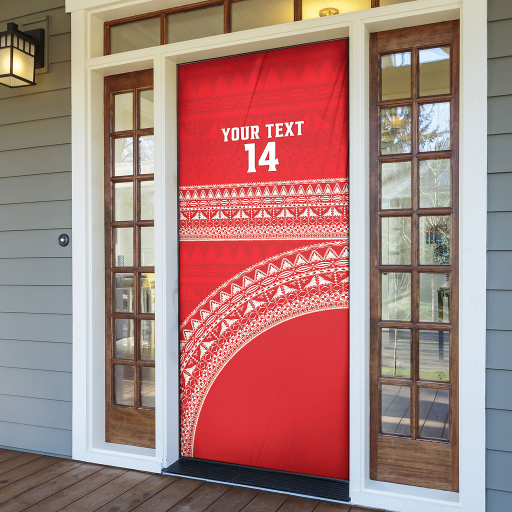 Mate Ma'a Tonga 2026 Rugby Custom Door Cover Go Champions Tongan Ngatu Pattern LT14 - Polynesian Pride