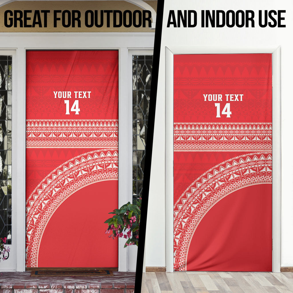 Mate Ma'a Tonga 2026 Rugby Custom Door Cover Go Champions Tongan Ngatu Pattern LT14 - Polynesian Pride